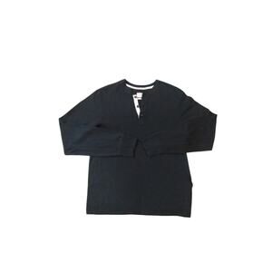 Rag & Bone Men's Large Standard Issue Black Henley Grungecore Streetwear Skater